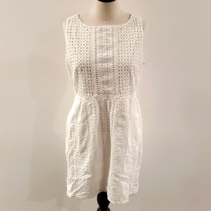 Maxwell white eyelet dress
